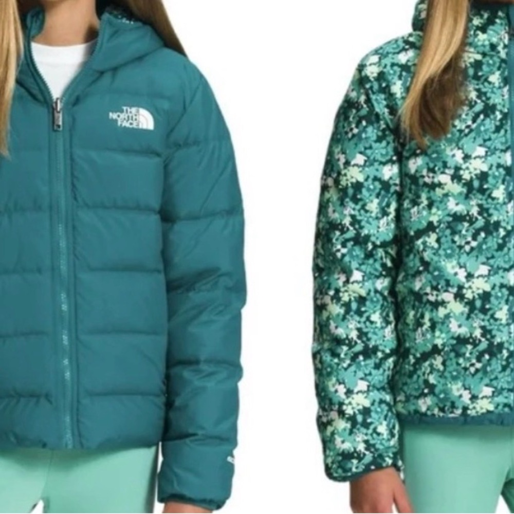 The North Face Teal and Green Patterned Jackets